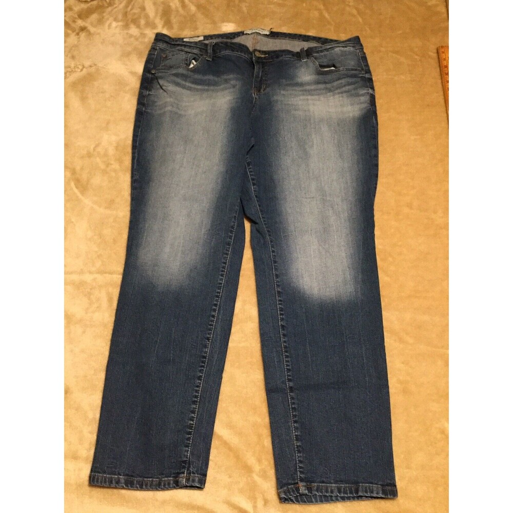 Torrid Boyfriend Jeans Plus Size 22 Blue Denim 5 Pocket Dark Wash